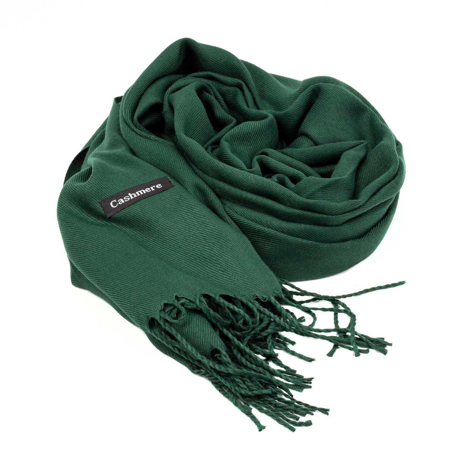 УЦІНКА! Жіночий кашеміровий шарф Cashmere DEF-S92015, темно-зелений
