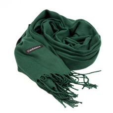 Жіночий кашеміровий шарф Cashmere S92015, темно-зелений