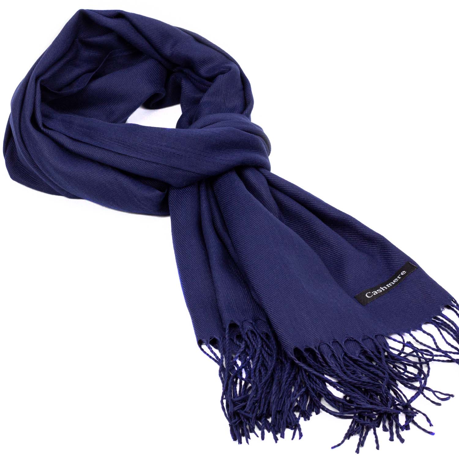 Жіночий кашеміровий шарф Cashmere S92010, темно-синій