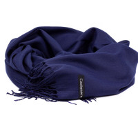 УЦІНКА! Жіночий кашеміровий шарф Cashmere DEF-S92010, темно-синій