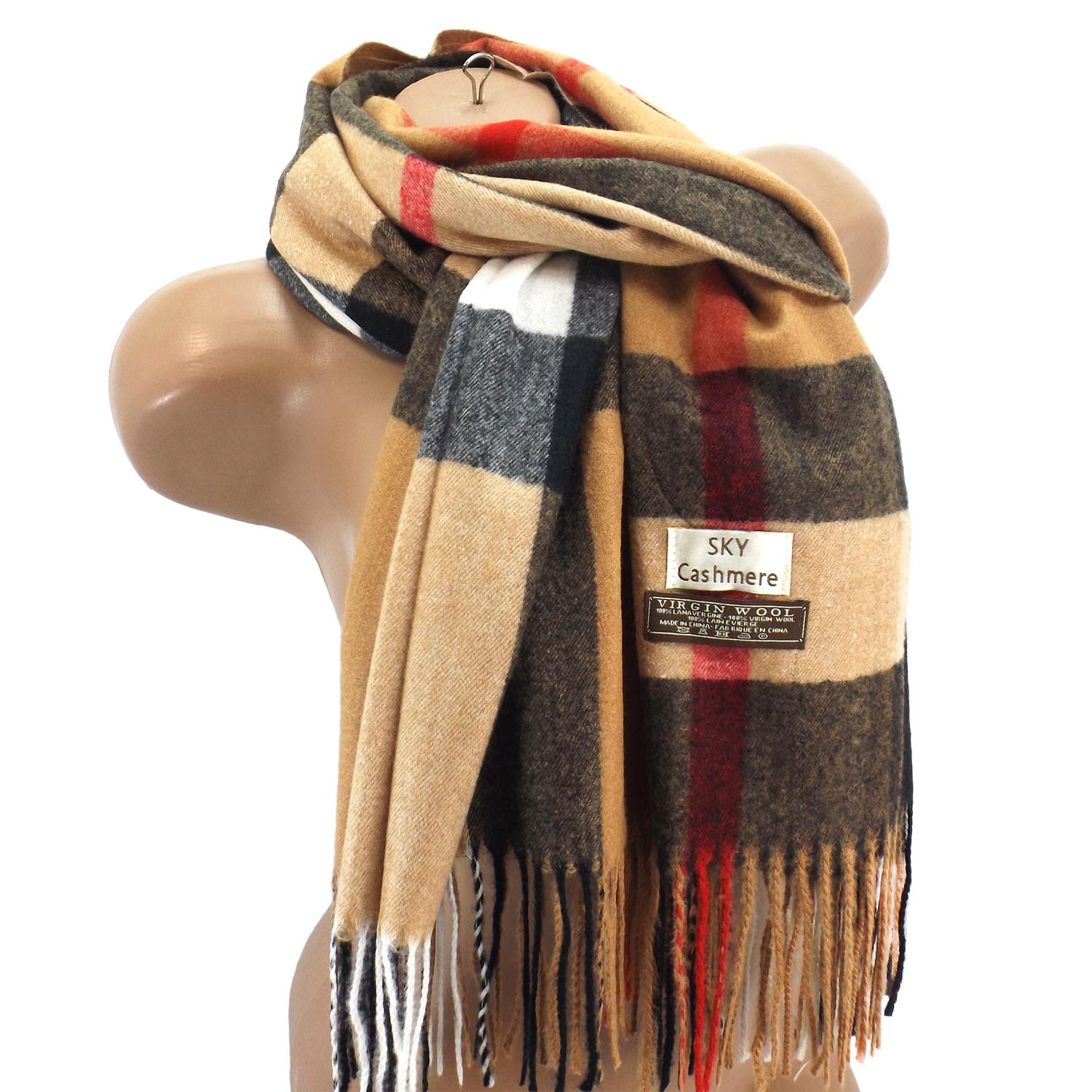 Женский шерстяной шарф Sky Cashmere S176008, цвет Burberry durk
