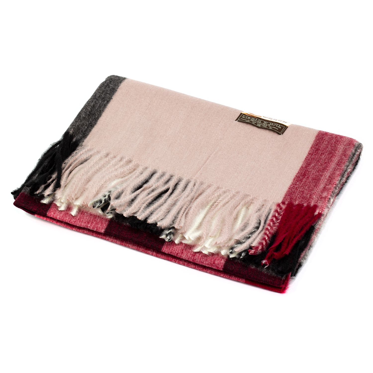 Жіночий вовняний шарф LuxWear S175001, Burberry бежевий