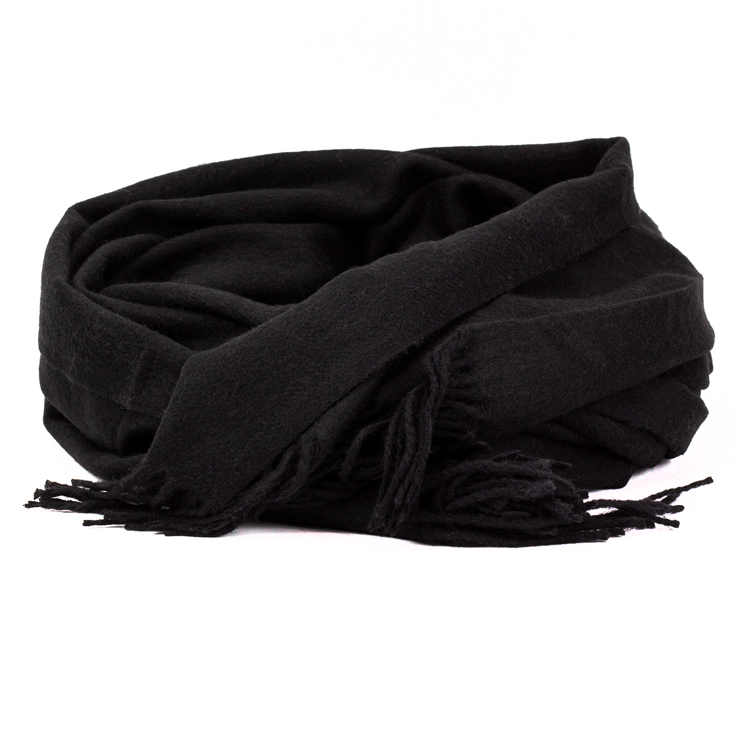 Женский кашемировый шарф LuxWear S128011 черный