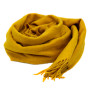 Женский кашемировый шарф LuxWear S128016 горчичный