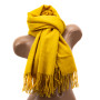 Женский кашемировый шарф LuxWear S128016 горчичный
