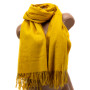 Женский кашемировый шарф LuxWear S128016 горчичный