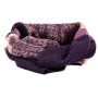 Женский вязаный шарф LuxWear S195010 фиолетовый с сиреневым