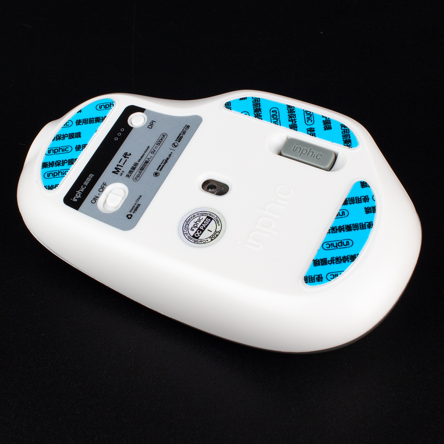Бездротова миша Inphic M1GR GEN2 USB 2.4G, акумуляторна, тиха, сіра