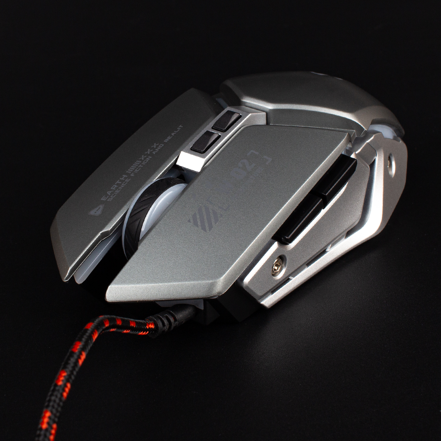 Комп'ютерна миша ігрова Inphic W2GR USB, 8800 DPI, RGB підсвітка, сіра