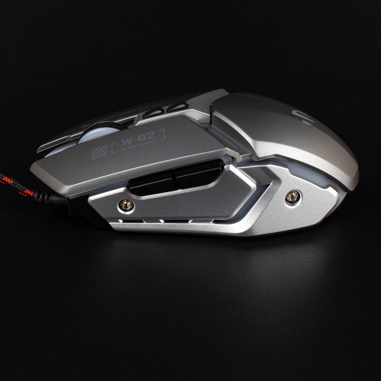 Комп'ютерна миша ігрова Inphic W2GR USB, 8800 DPI, RGB підсвітка, сіра