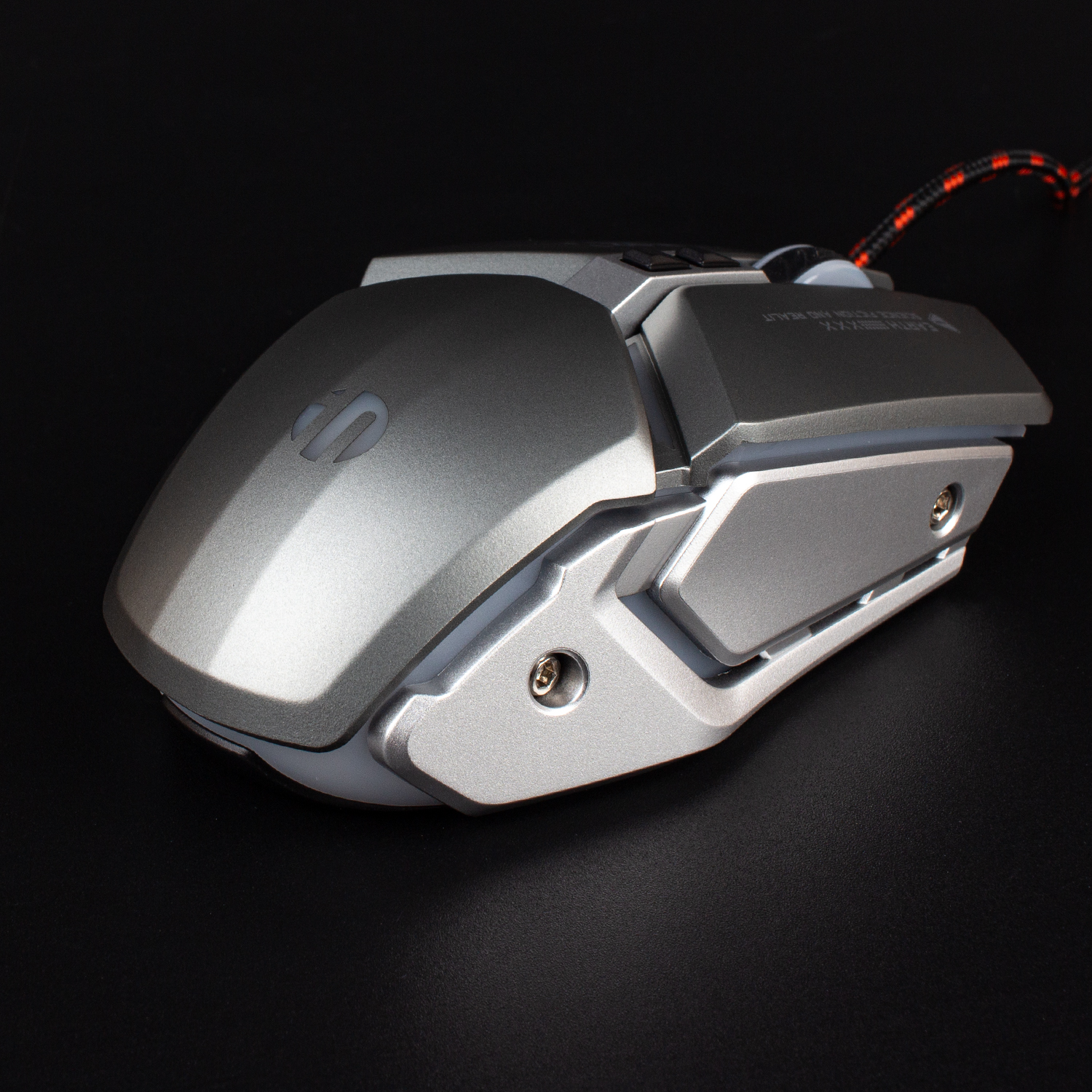 Комп'ютерна миша ігрова Inphic W2GR USB, 8800 DPI, RGB підсвітка, сіра