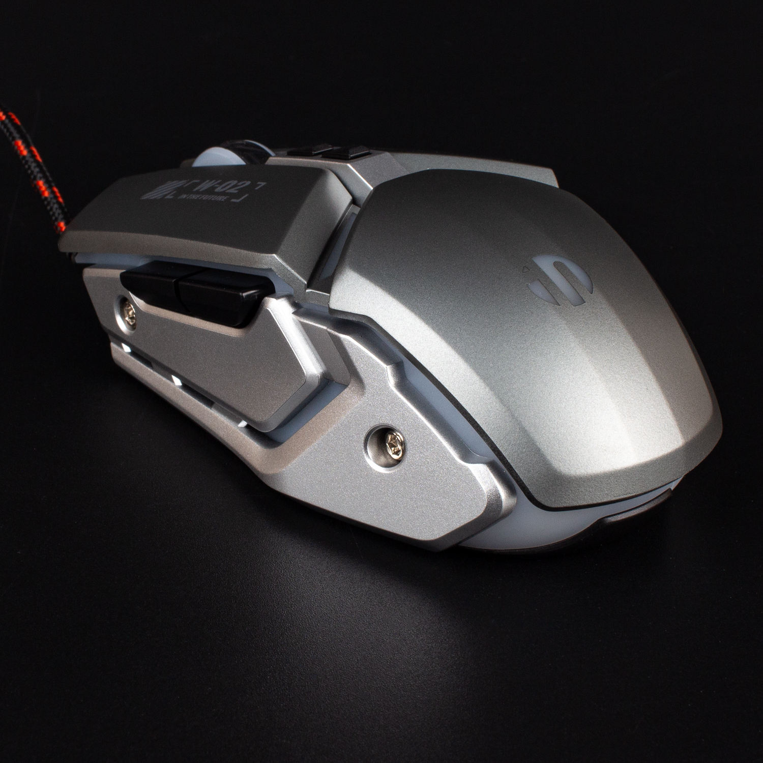 Комп'ютерна миша ігрова Inphic W2GR USB, 8800 DPI, RGB підсвітка, сіра