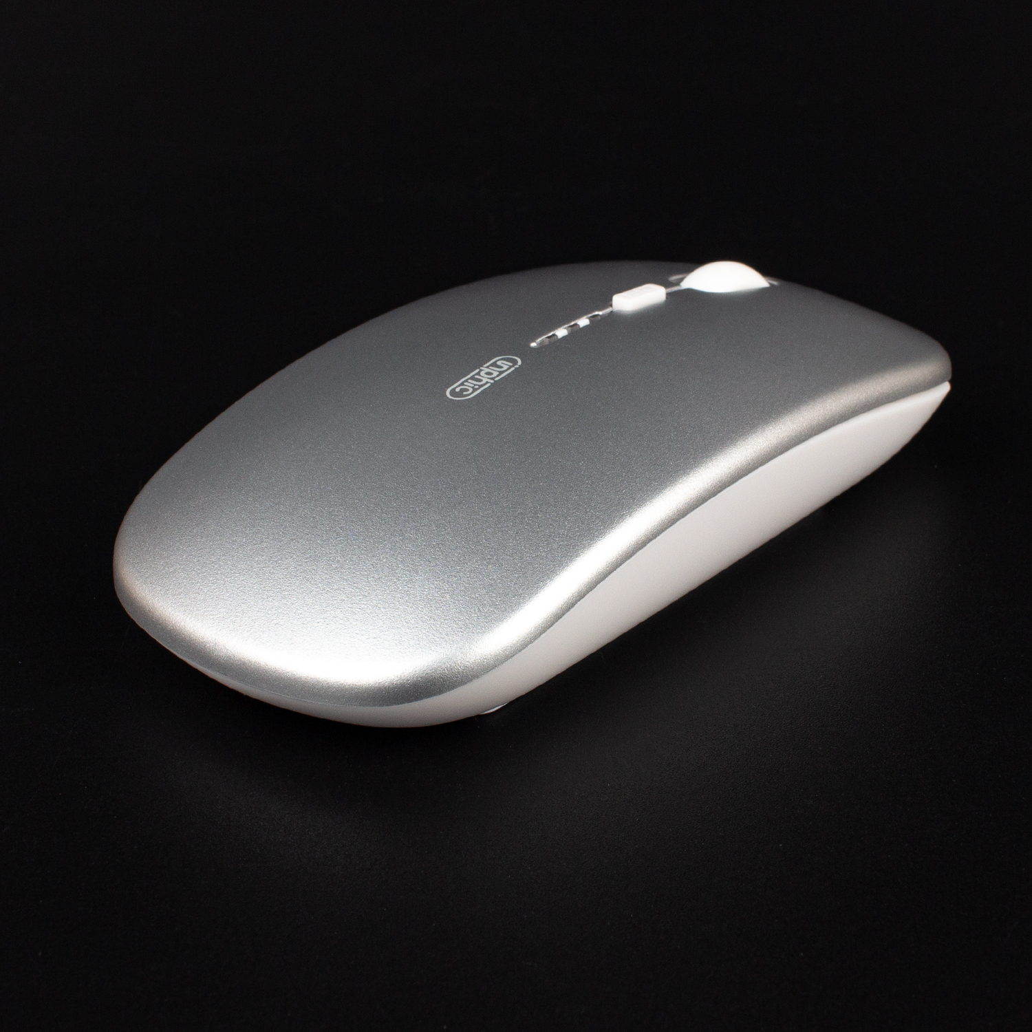 Бездротова миша Inphic M1PROGR USB 2.4G + bluetooth, акумуляторна, тиха, сіра