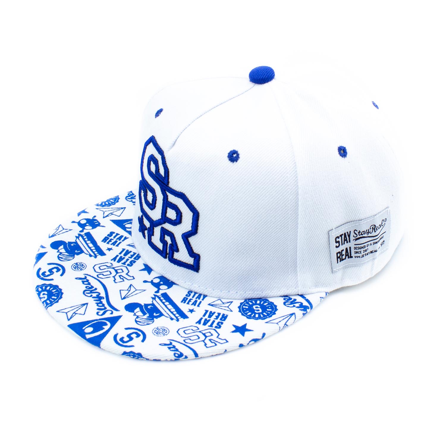 Кепка, бейсболка New Wear АА14001 белая с синим