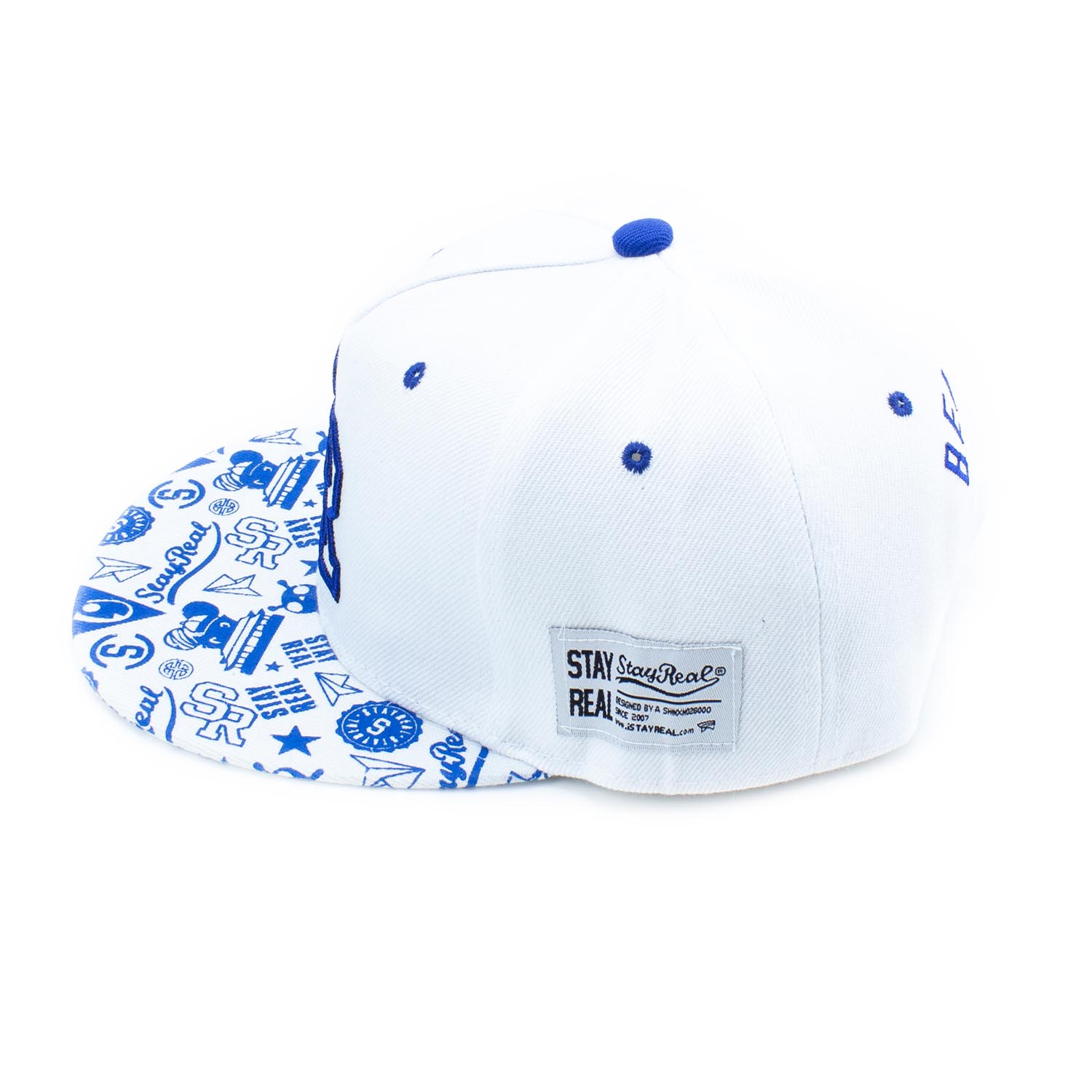 Кепка, бейсболка New Wear АА14001 белая с синим